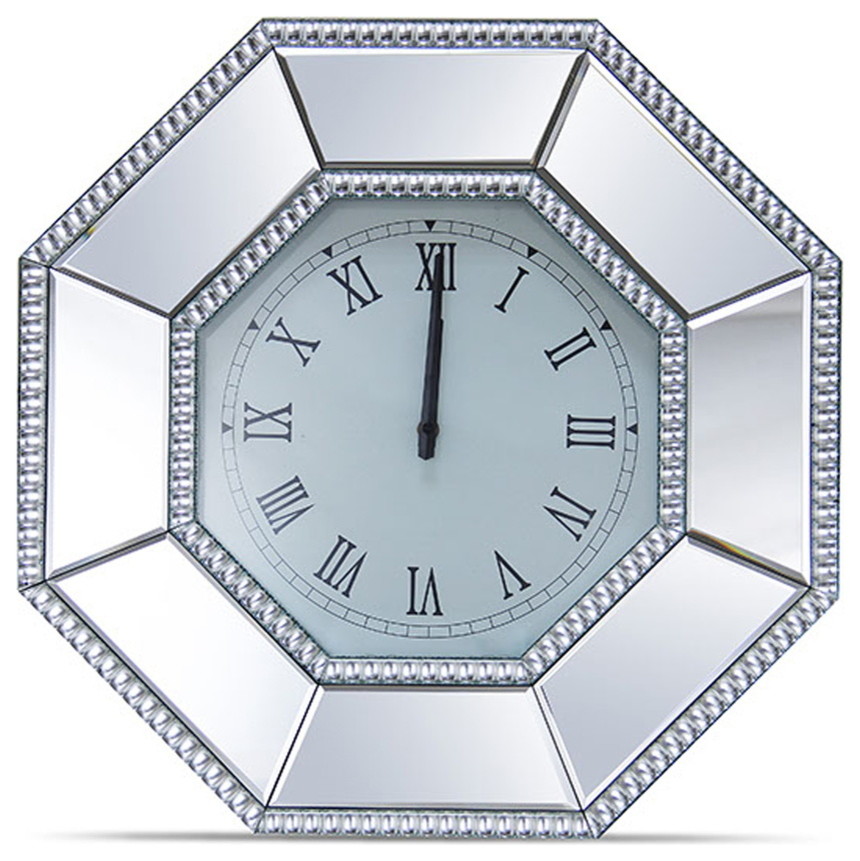Emma Mason Signature Mill Shane Octagonal Mirrored Wall Clock