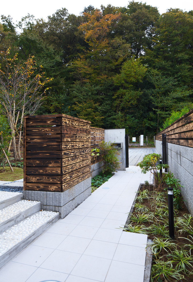 Design ideas for a contemporary exterior in Tokyo Suburbs.