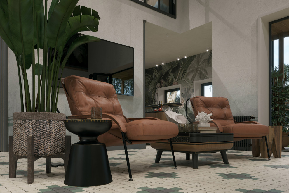 Загородный дом в Царевщине, интерьер в стиле лофт