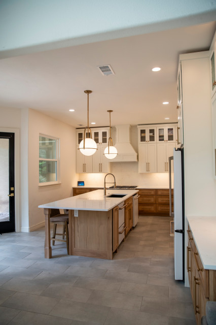 White Gold Kitchen in Canyon Springs, TX modern-kitchen
