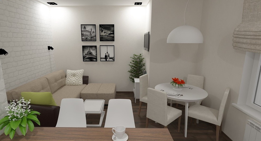 Кухня-гостиная ЖК Всеволожский штиль