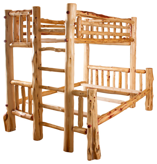 Twin Over Full Bunk Bed, Log Bunk Beds Twin Over Queen