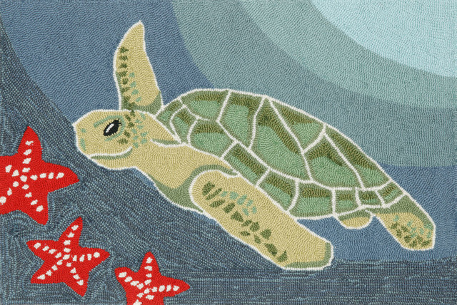 Sea Turtle Ocean 30" x 48" Indoor Outdoor Rug