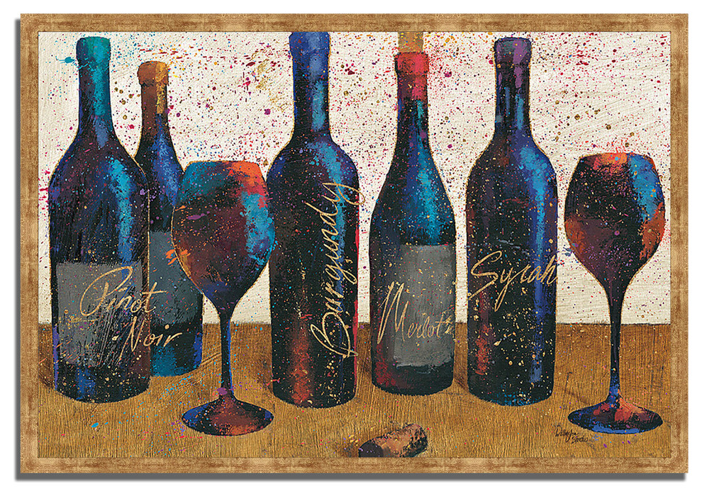 "Wine Splash Light I" By Wellington Studio, Framed Painting Print