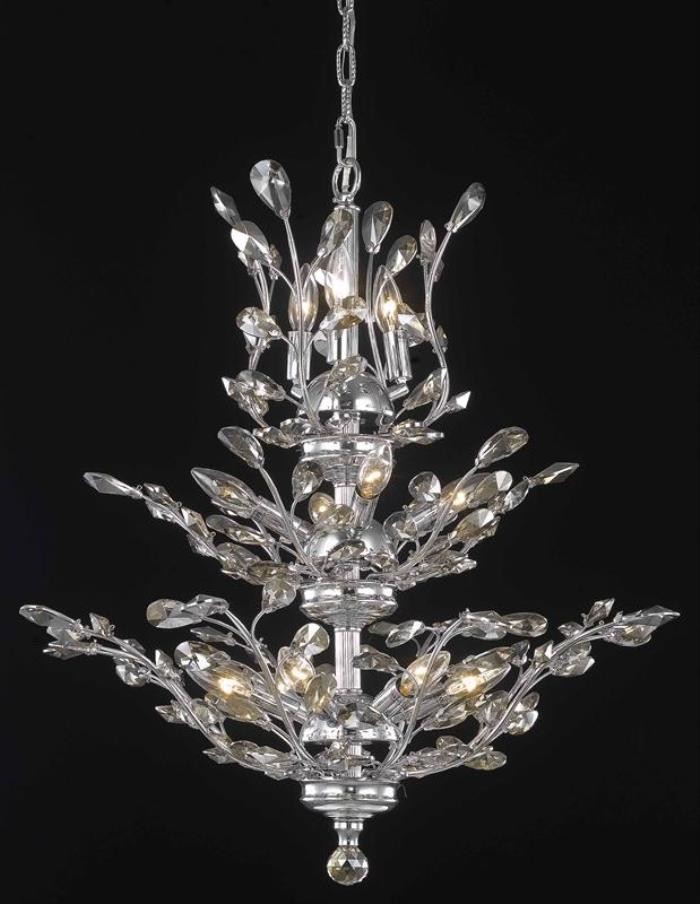 Elegant Lighting 2011D27C-GT/RC Chandelier from the Orchid Collection