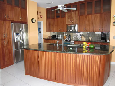 Kitchen Remodel With Sapele Wood Cabinets Contemporary Kitchen