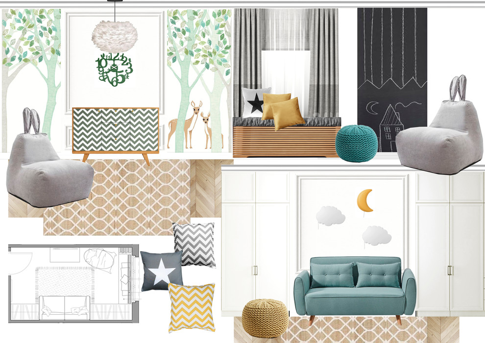 Коллажи к проекту в стиле современной классики для молодой семьи.