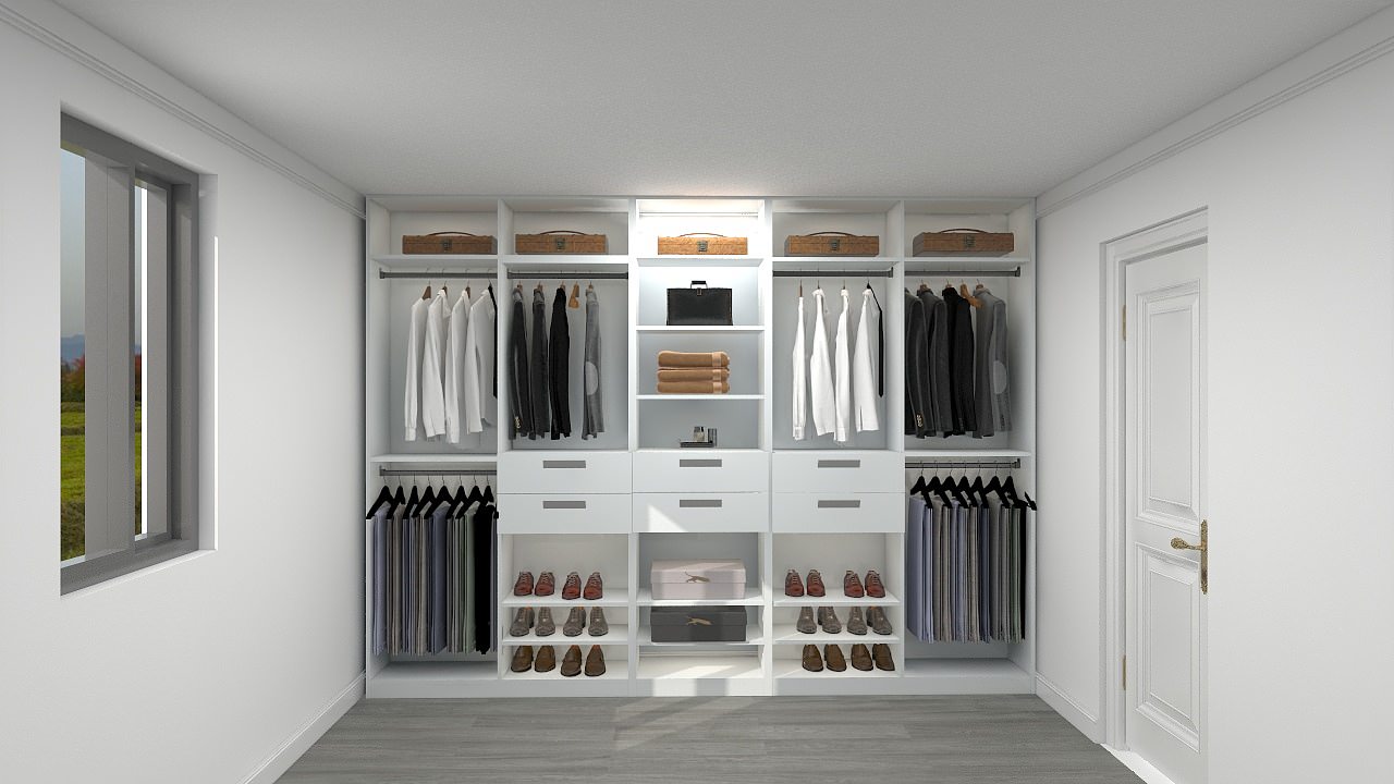 Reach in closet exposed - made by Hoboken Closets