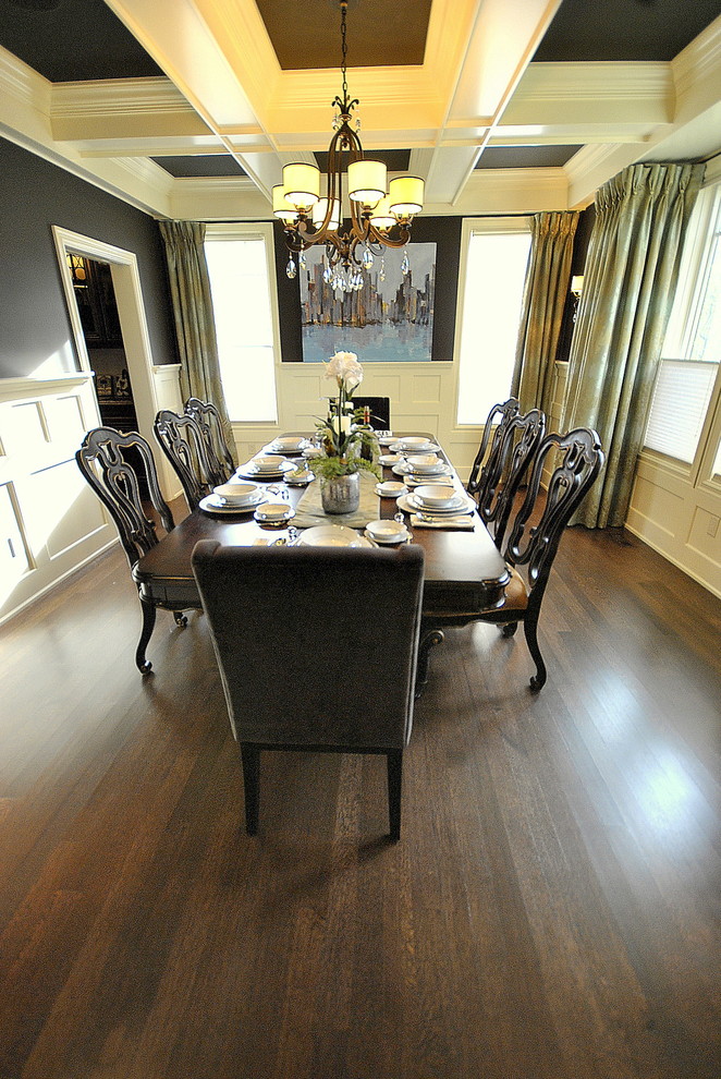 Photo of a traditional dining room in Edmonton.