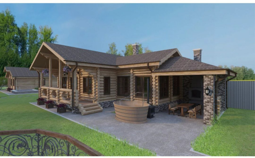 Баня с бассейном