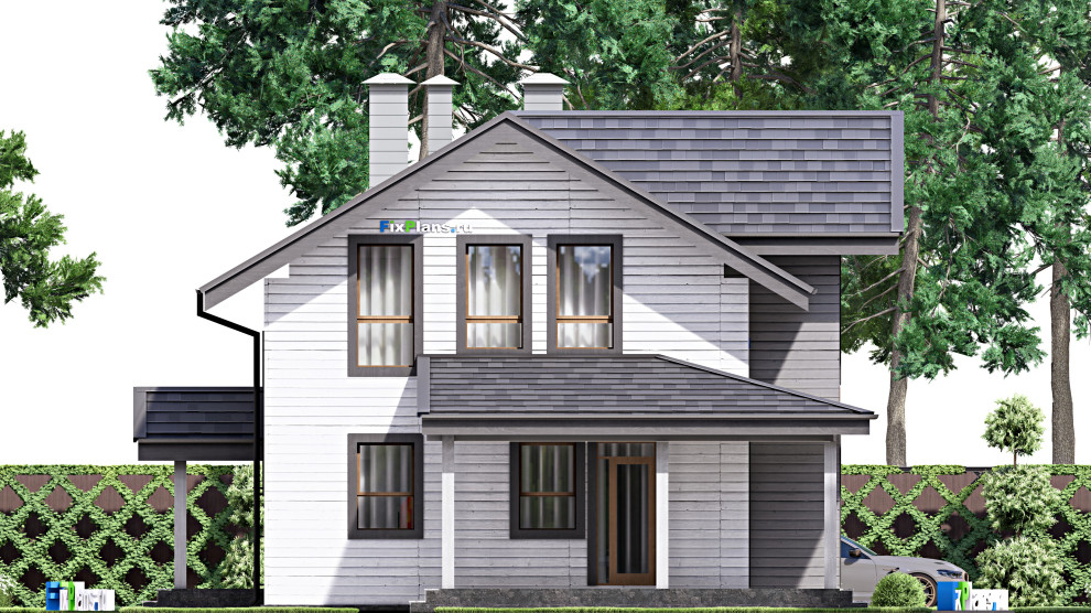 Проект дома с мансардой 11х15 м S159м2 F-15164