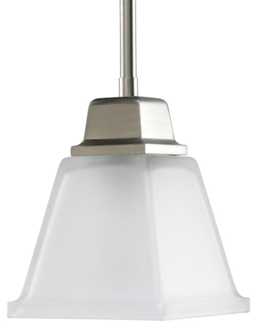 Progress Lighting P5135-09 One-Light Mini-Pendant With Etched Glass