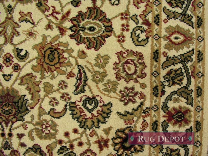 Persian Classics Traditional Stair Runner Ivory, 27"x1' Rug Runner, 27