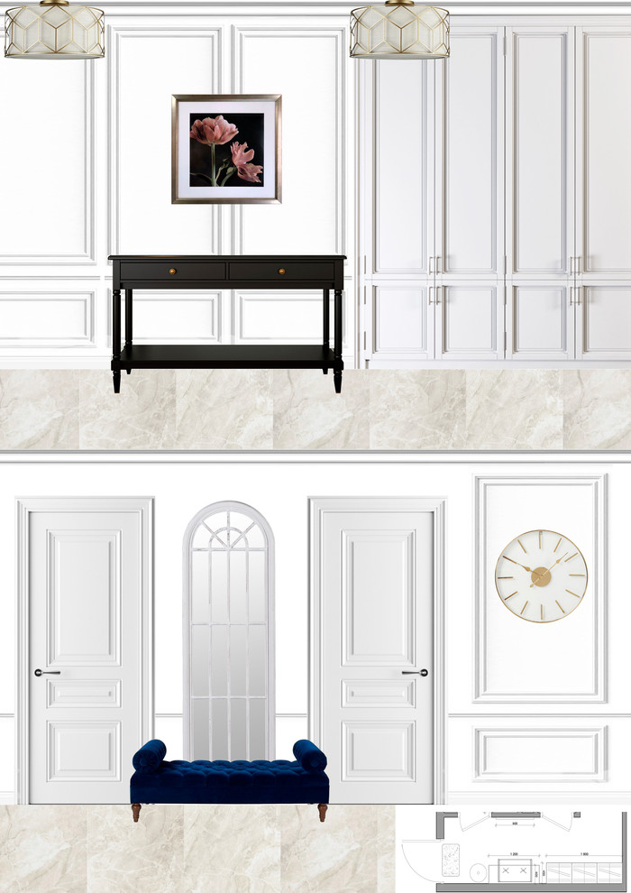 Коллажи к проекту в стиле современной классики для молодой семьи.