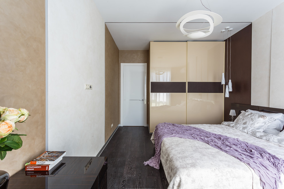 Фото спальни реализованного проекта квартиры ЖК "Адмирал".