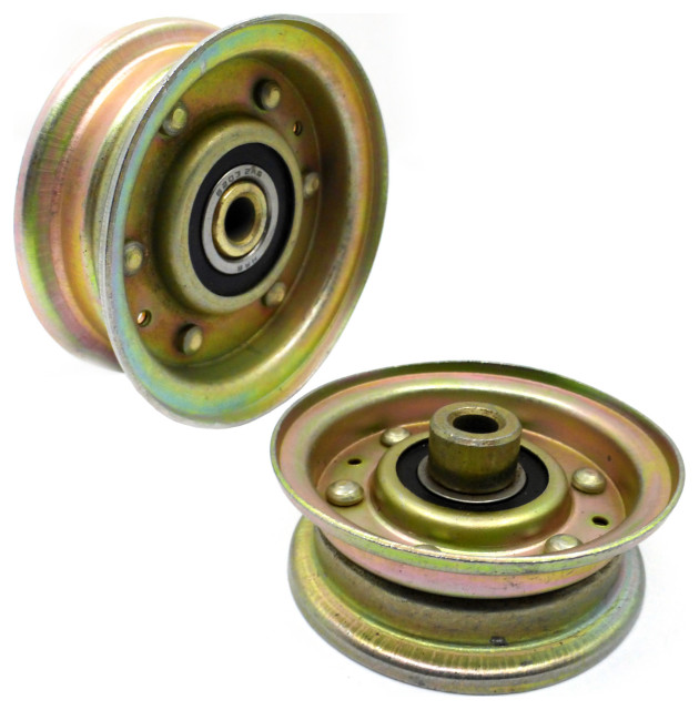 2pk Flat Idler Pulley for Cub Cadet MTD White Toro Snow 7560981A 756
