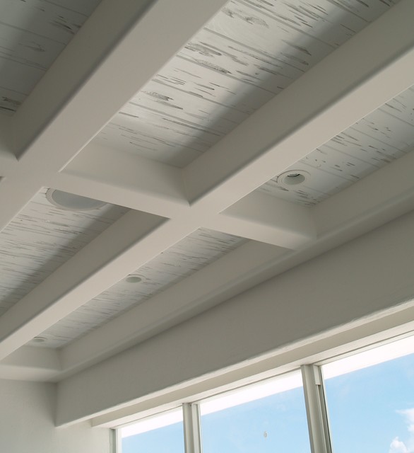 Faux Pecky Cypress Ceiling