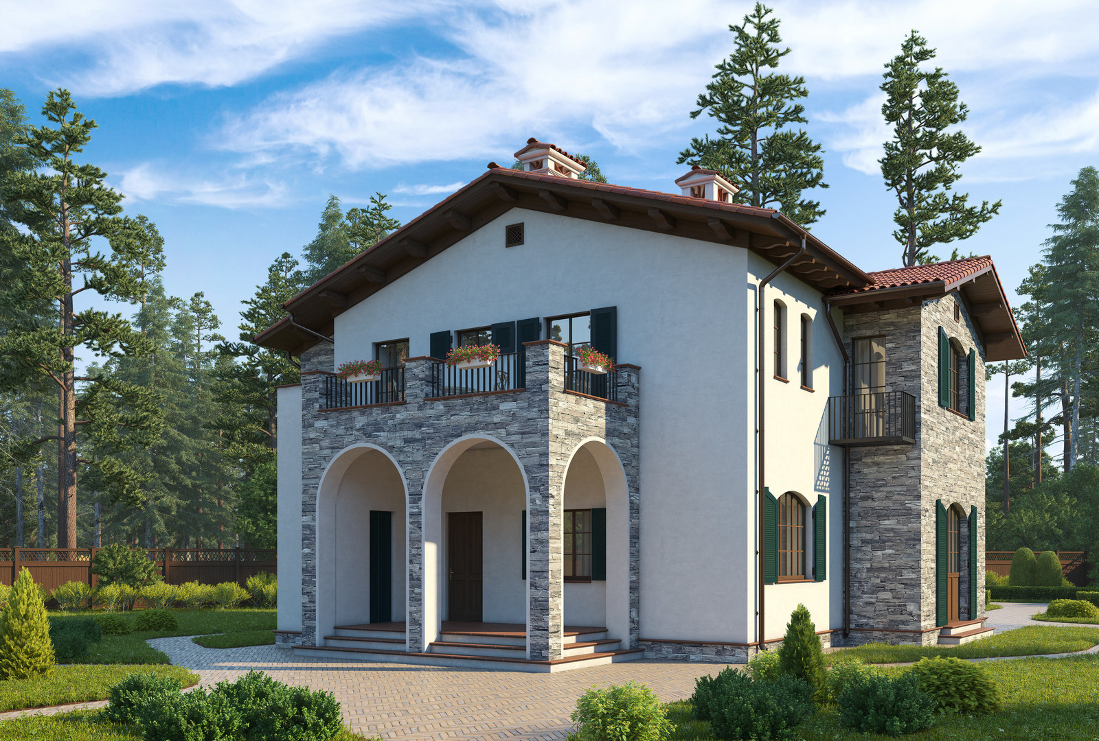 проект дома в СРЕДИЗЕМНОМОРСКОМ стиле