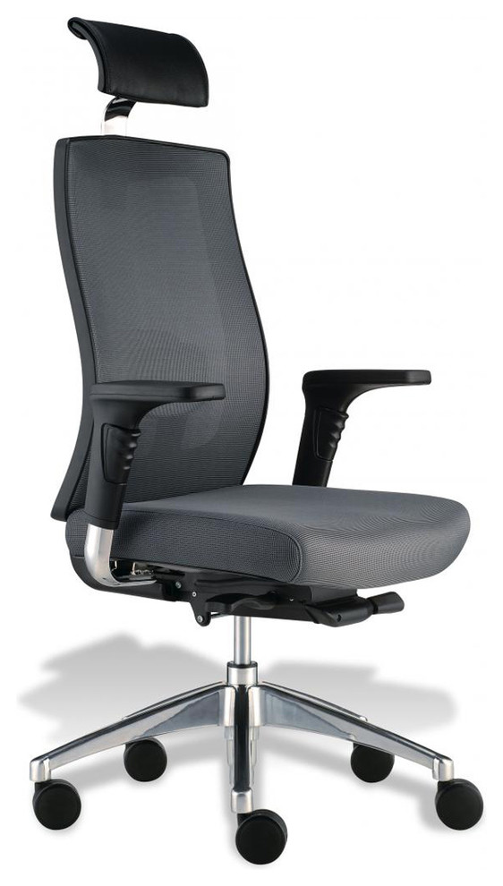 Trina Office Chair -Grey Mesh/Fabric