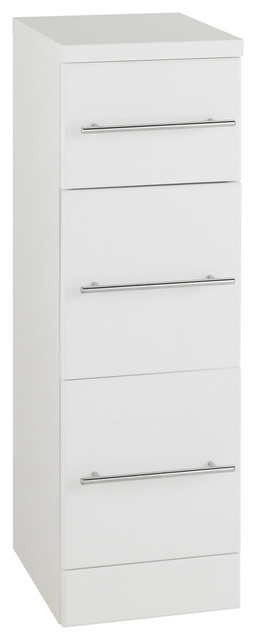 White 3-Draw Storage Unit, 250x300 mm