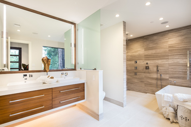 Residence, Mill Valley, California minimalistisch-badezimmer