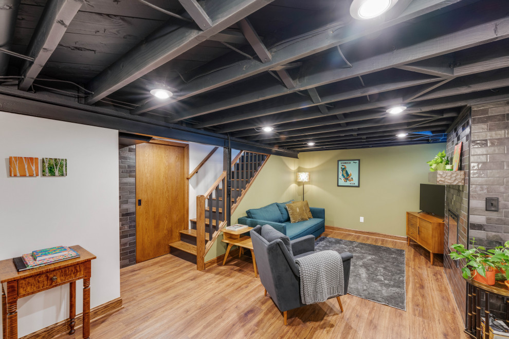 Photo of a midcentury basement in Columbus.
