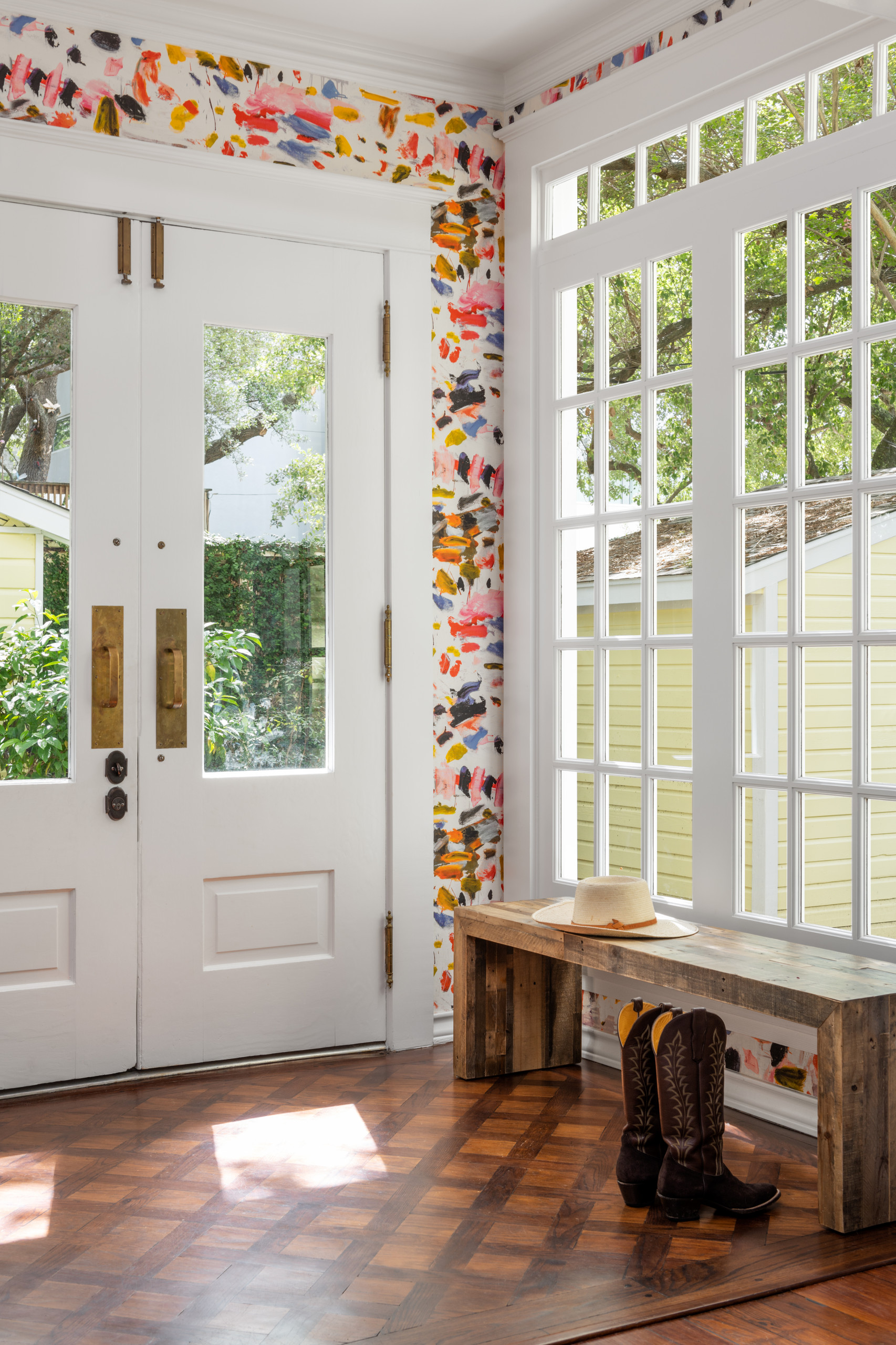 Bold Wallpaper and Eclectic Charm Energize a 1920s Home
