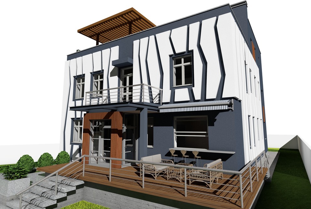 Реконструкция дома в городской среде. Екатеринбург.