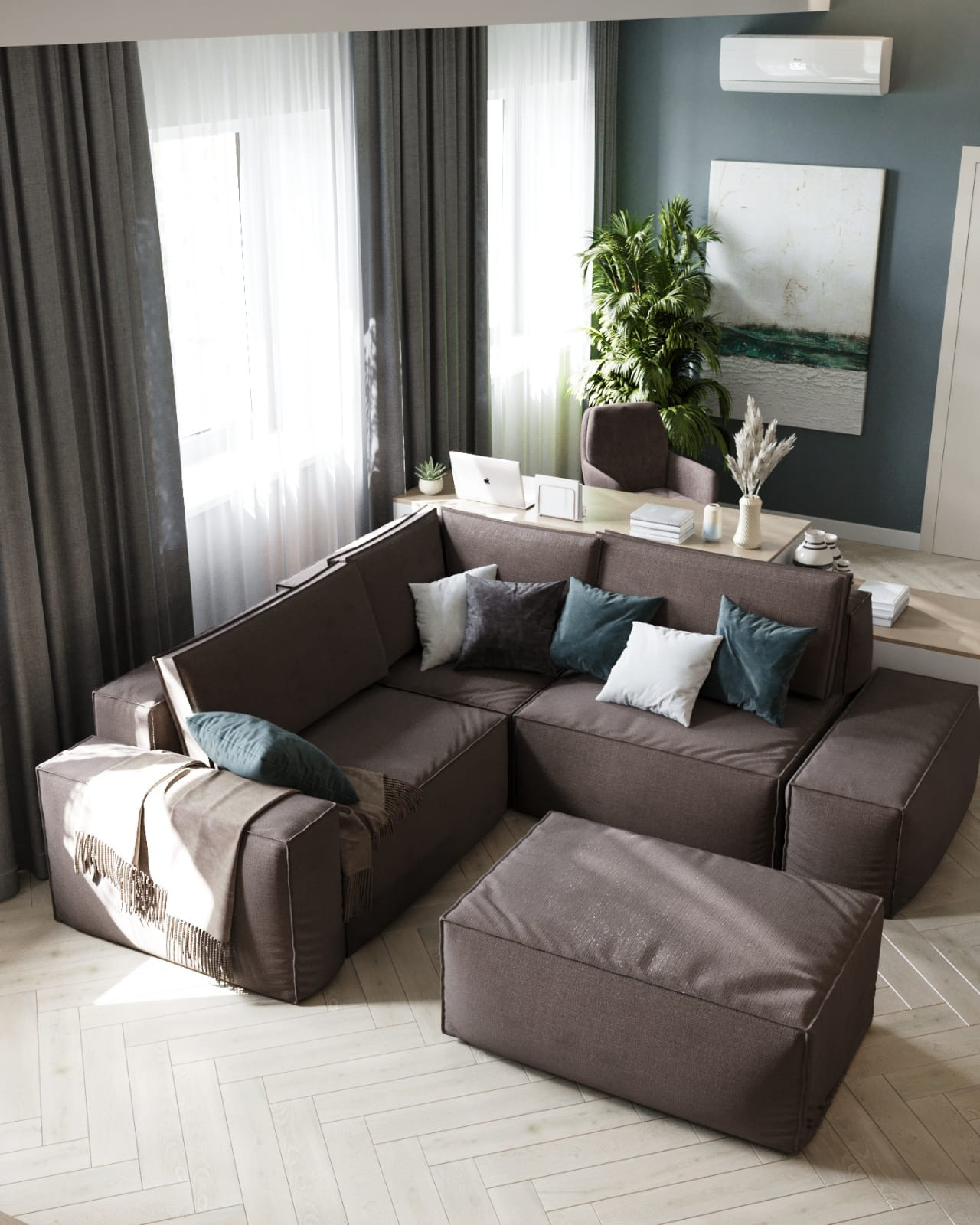 Дизайн кухни-гостиной