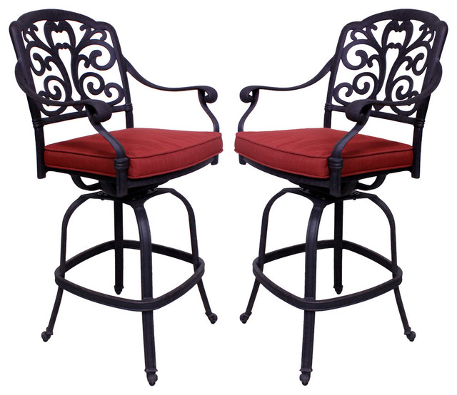 Vienna Barstool Set Of 2 Terranean Outdoor Bar Stools And Vienna Barstool Set Of 2 With Cushion