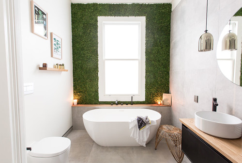green wall bathroom bath