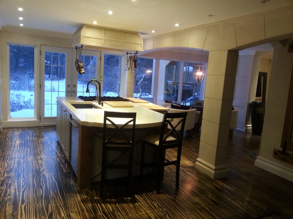 Example of a mountain style kitchen design in Toronto