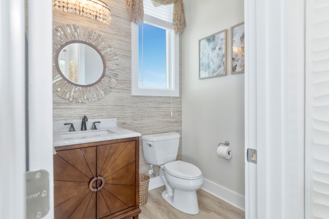 Emerald Isle New Construction Home coastal-powder-room