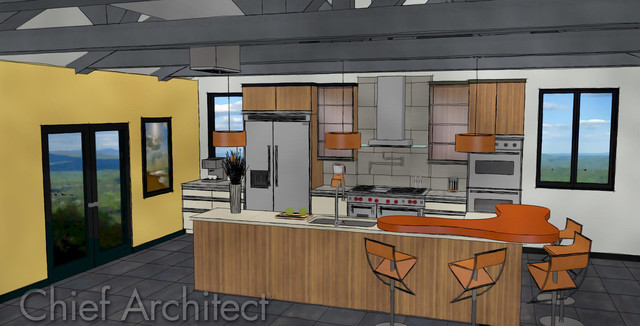 Zero Sum Kitchen contemporary-rendering