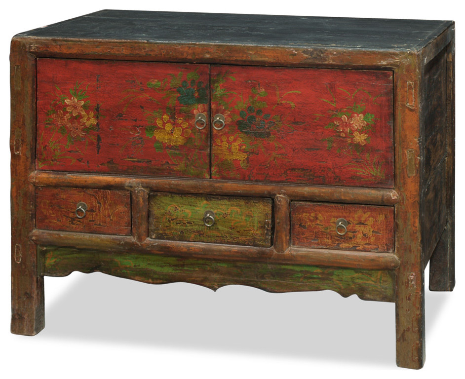 Hand-Painted Mongolian Cabinet