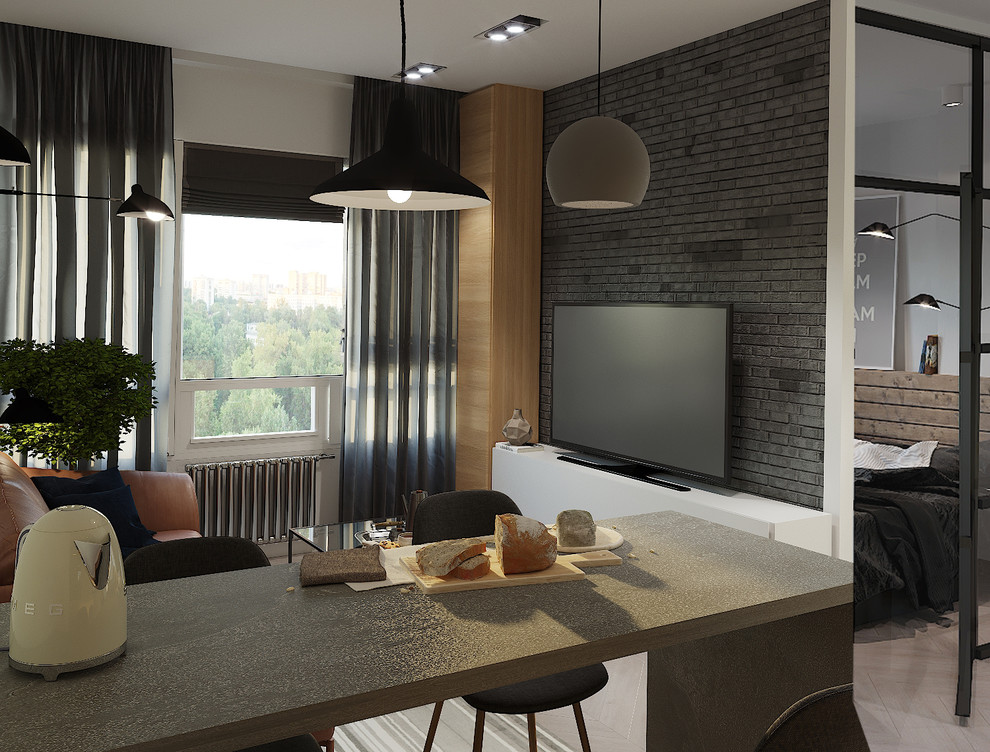 Однокомнатная квартира для студента. Дизайнер Евгения Астахова