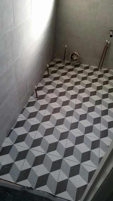 3D Cube Floor tiles - Modern - london - by Tile Fire LTD