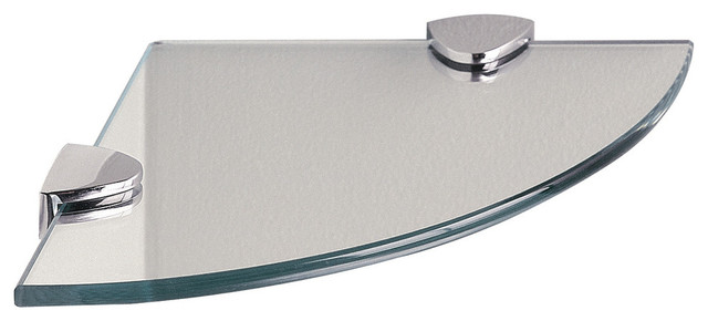 Glass Bathroom Cabinets Modern classic chrome glass corner shelf, 8"x8" - modern - bathroom Glass Bathroom Cabinets Modern classic chrome glass corner shelf, 8"x8" - modern - bathroom