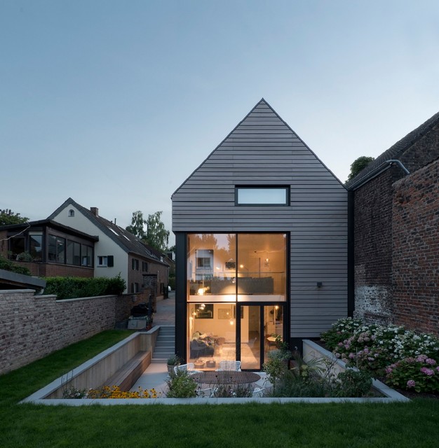 Einfamilienhaus, Gartenansicht contemporary-exterior