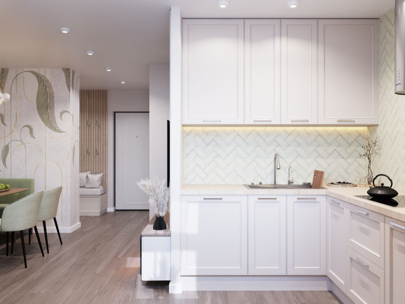 Дизайн кухни-гостиной