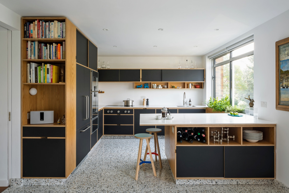 This is an example of a retro kitchen in London.
