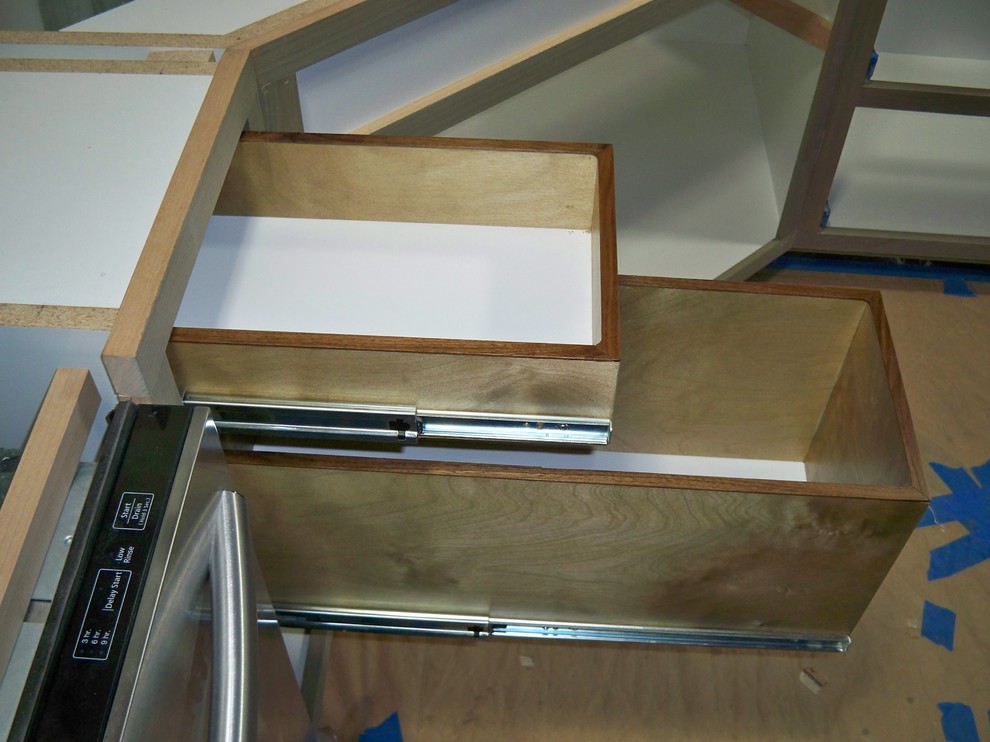 Example of a mountain style kitchen design in Seattle