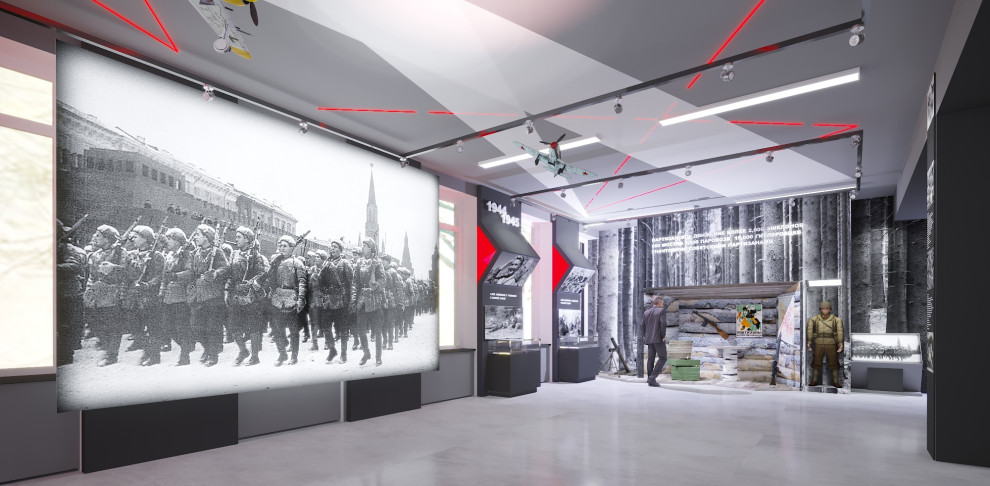 Выставочный зал для музея школы 1293 г. Москва