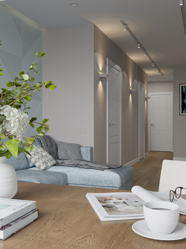 Квартира 110 м2. Природный аквамарин