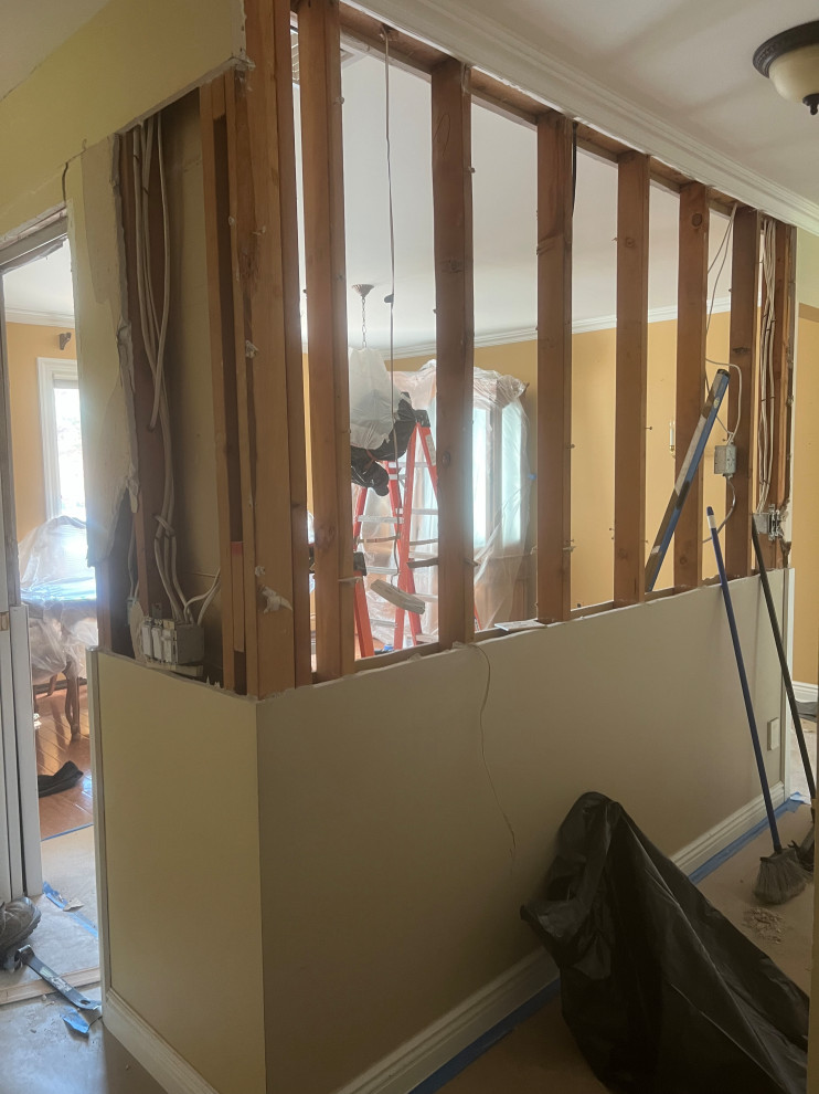 Removing half a wall in dining room