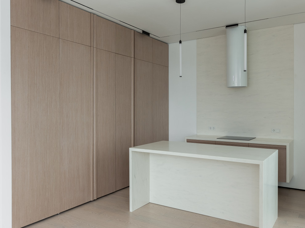 Вид на остров и фасадную систему в закрытом положении