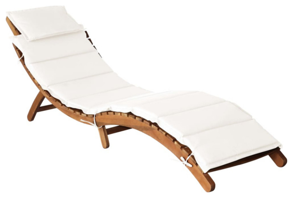 knal gezantschap grot vidaXL 2x Sun Loungers with Cushions Dark Gray Solid Wood Acacia Sun Tan  Bed - Transitional - Outdoor Chaise Lounges - by vidaXL LLC | Houzz