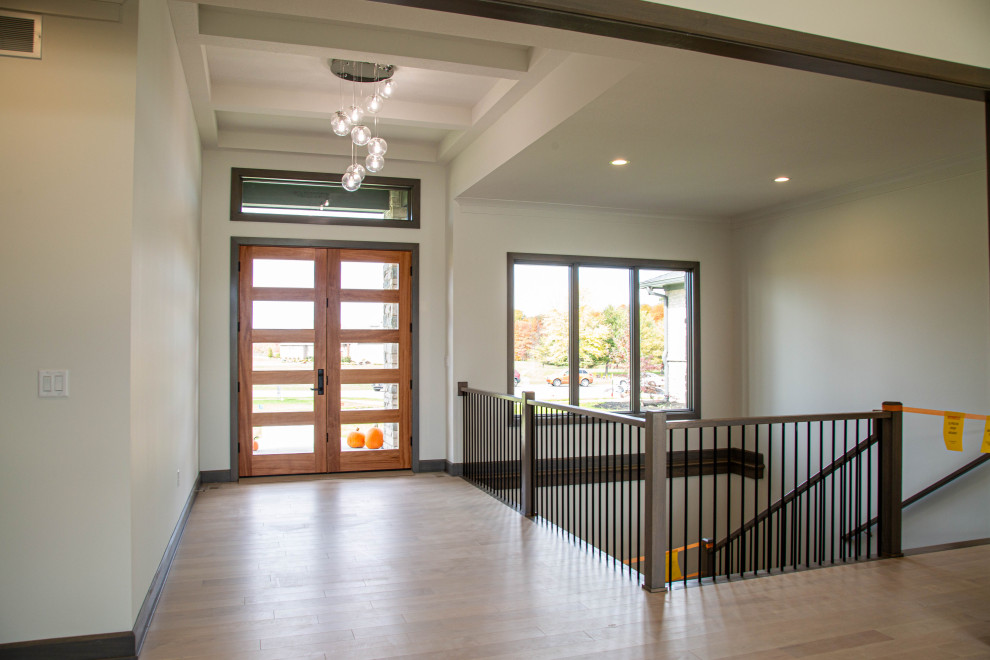 Inspiration for a modern entryway remodel in Indianapolis