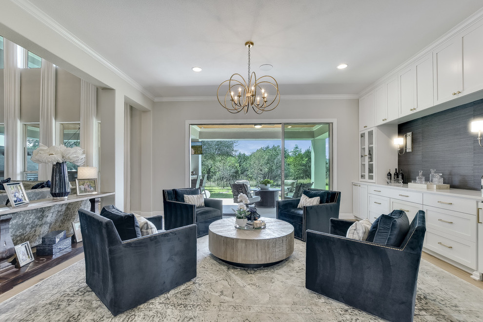 Inspiration for a transitional home design remodel in Austin