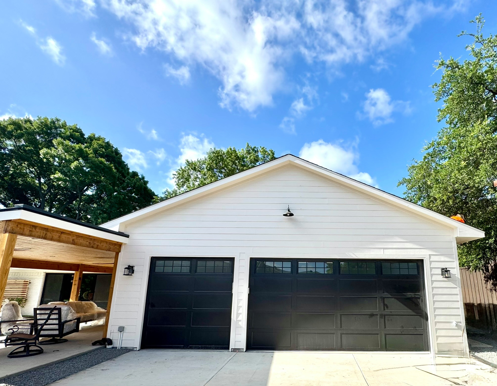 75244 - Preston Hollow - Garage Conversion, Garage Addition - BEFORE and AFTER